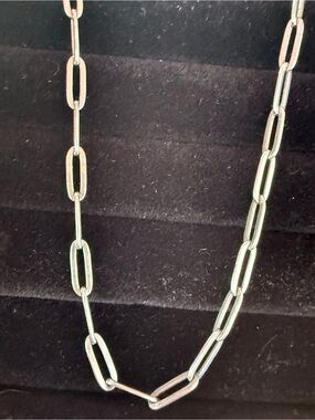Paper clip Sterling silver necklace vintage